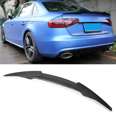 Amazon.com: Cuztom tuning V Style Highkick Duckbill Carbon Fiber Trunk Lid  Spoiler Wing Compatible for 2013-2016 Audi A4 B8.5 Facelift : Automotive