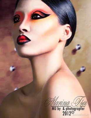 Марина Цой | Экстремальный макияж, Макияж для обложки, Авангардный макияж