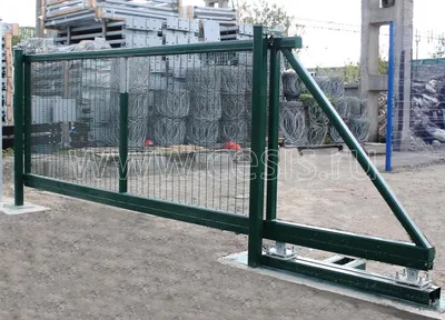 Откатные ворота купить в Москве. Цены откатных ворот с электроприводом под  ключ