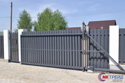 Автоматические откатные ворота ДорХан | установка откатных роликовых ворот  в Кемерово | откатные ворота с калиткой