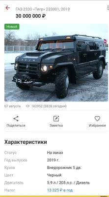 Модель машины ГАЗ ТИГР-М 1:32 (17,5см) свет, звук, инерция JK823533 купить  в Барнауле - интернет магазин Rich Family