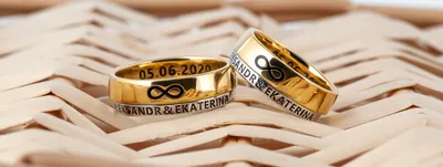 Купить обручальные кольца парные с авторским дизайном (код 24012)