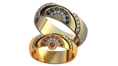 Необычные дизайнерские обручальные кольца из серебра и золота. | 8jewel.ru  | Дзен