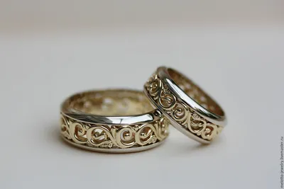Ажурное обручальное кольцо из комбинированного золота 000-242919 | Купить в  рассрочку | Интернет-магазин НАШЕ ЗОЛОТО