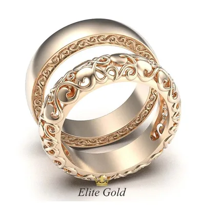 ажурные обручальные кольца, красивые обручальные кольца, эксклюзивные  обручальные кольца, обручальные кольца с узором, кольцо ажурное