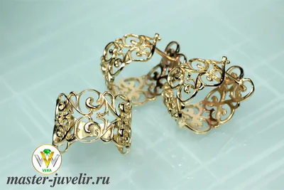 Ажурные обручальные кольца из комбинированного золота Floral Pattern на  заказ из белого и желтого золота, серебра, платины или своего металла