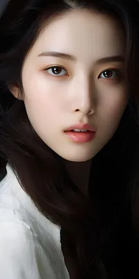 Корейская красивая актриса с голубыми глазами | Премиум Фото