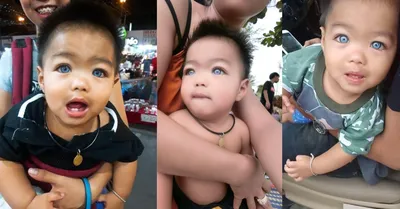Мальчик с голубыми глазами родился в Таиланде (ВИДЕО)