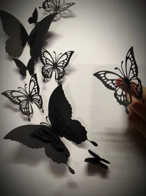 Объемные 3D бабочки на стену (обои) для декора белые (ID#475265738), цена:  69 ₴, купить на Prom.ua