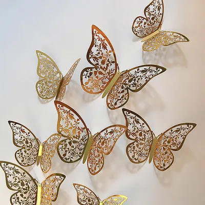 Бабочки 3D Бабочки на Стену Бабочки на Окно на Холодильник на Зеркало на  Шкаф Красные 12 Шт — Купить на BIGL.UA ᐉ Удобная Доставка (1921203547)