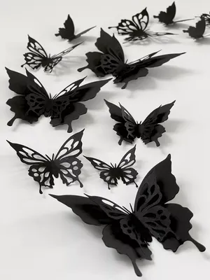 Бабочки на стену (100 фото): идеи создания декора и композиций своими  руками из бумаги по трафарету или шаблону, инструкция для начинающих