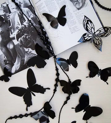 Купить 18 шт. / Компл. DIY 3D бабочка наклейки на стену художественная  наклейка ПВХ бабочки домашний декор | Joom