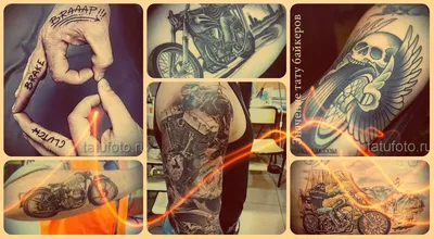 Татуировка Флатершай на плече байкера…» — создано в Шедевруме