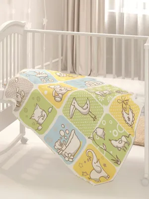 Байковое одеяло для новорожденного серый (рисунки в ассортименте) - купить  в Санкт-Петербурге на https://www.zaitsew.ru/