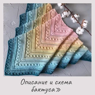 Вязание крючком ✨ Свитер ✨ on Instagram: “Описание и схема бактуса.👌🏻  Все, кто хотел п… | Crochet shawl diagram, Crochet shawl pattern free,  Shawl crochet pattern