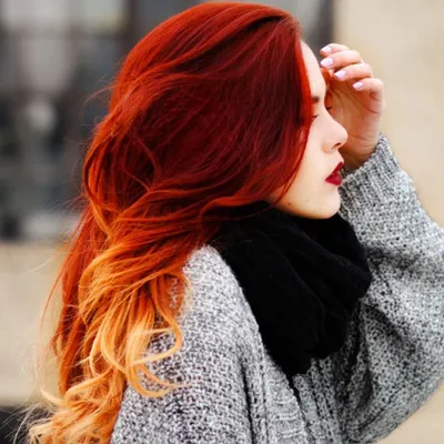 Балаяж на рыжие волосы 🔥 фото с примерами на темных и светлых прядях