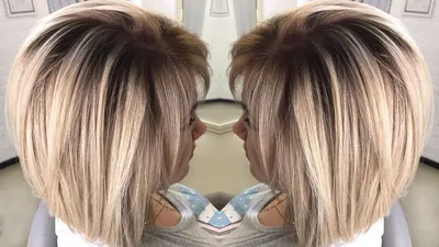 Балаяж техника окрашивания. Растяжка цвета на короткой стрижке. BALAYAGE  SHOT HAIR. - YouTube