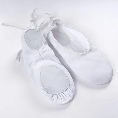 Балетки для танцев с двусоставной подошвой тканевые белые | Декатлон  Казахстан