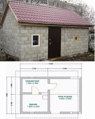 Баня из пенобетонных блоков