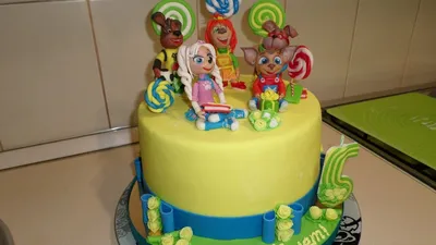 Барбоскины, яркий тортик | Торт на день рождения, Тематические торты, Торт  для девочки