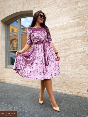 Женское Платье из мраморного бархата (размер 50-56) больших размеров купить  в онлайн магазине - Unimarket