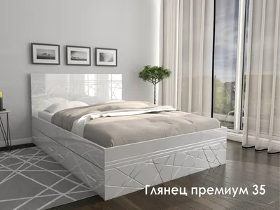 Белая глянцевая спальня, артикул 8664 на заказ в Киеве: Цена, Сроки, Фото,  Отзывы // МебельGREEN