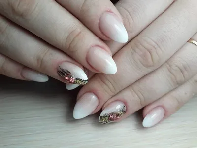 Как сделать ОМБРЕ + втирка Белый Хром | White Chrome Nails - YouTube