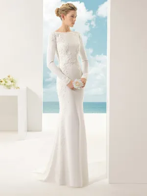 Прямое свадебное платье с рукавами Soft by Rosa Clara Venus ✓ купить в  салоне Виктория!