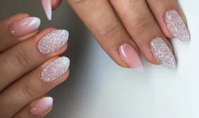 Как сделать ОМБРЕ + втирка Белый Хром | White Chrome Nails - YouTube