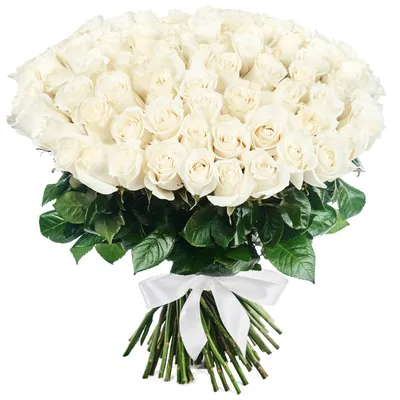 Люкс Букет - цветы Пятигорск. Корзина белых роз премиум купить с доставкой  в Пятигорске