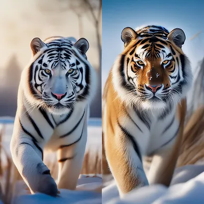 Обои белый тигр Амурский тигр кошка - картинки от Fonwall