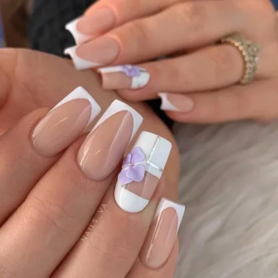 2020 Белый френч на ногтях 300 фото новинок дизайна ногтей | Trendy nails,  Manicure, Crystal nails