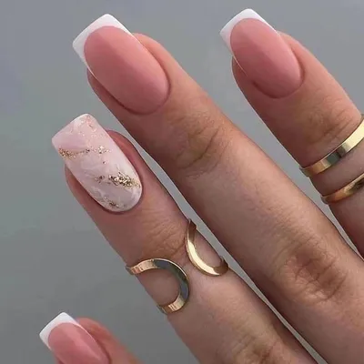 Короткие квадратные накладные ногти французский белый край серебряное пламя  полное покрытие съемный дизайн ногтей Модный маникюр 24 шт. | AliExpress