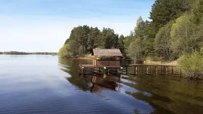 Беседка из дерева на воде от компании Карпаты Буд Каркас