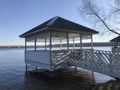 Плавучая беседка на воде — понтоны от производителя