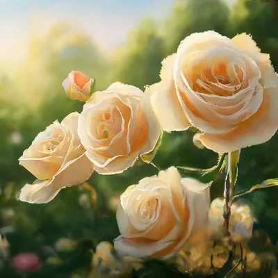 Бежевые розы - красивые фото