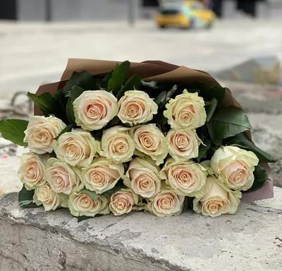 101 бежевая роза - заказать с доставкой по Коврову | Флоренция - Online  shop delivery flower.