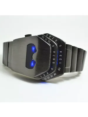 Модные бинарные часы, мужские цифровые часы из нержавеющей стали,  уникальные светодиодные часы – лучшие товары в онлайн-магазине Джум Гик