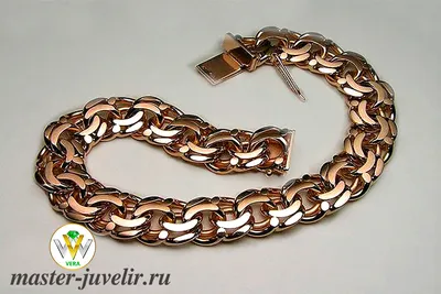 Золотой браслет мужской бисмарк на заказ или купить в интернет магазине в  Москве, заказать в ювелирной мастерской