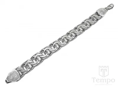 Серебряный браслет \"Бисмарк с камнями\" ЛС-7003 - купить Серебряные браслеты  в интернет магазине GSW