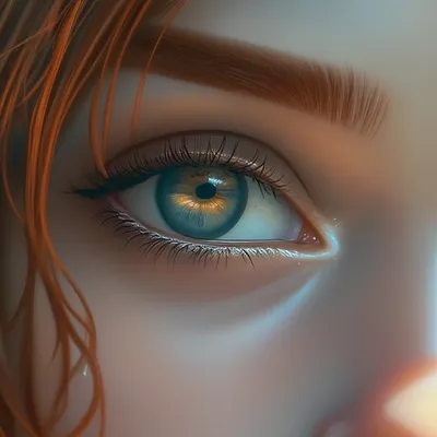 Голубой глаз в стиле аниме крупным…» — создано в Шедевруме