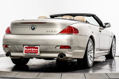 Car, BMW 645 CI Convertible, model year 2004-, gray/anthracite, closed top,  standing, upholding, diagonal from the back, side vi Stock Photo - Alamy