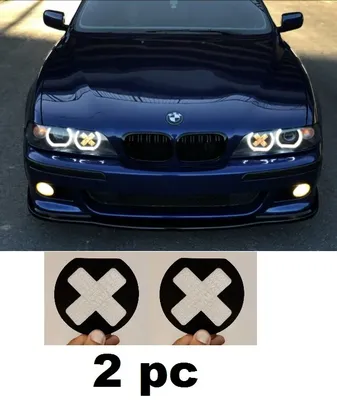 BMW E39 running lights decorative crosses for headlights 2pc | eBay