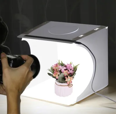 Мини фотостудия лайт бокс для предметной съемки товара Led lightbox, куб  для фото фотобокс для ногтей Photobox (ID#1770552194), цена: 390 ₴, купить  на Prom.ua