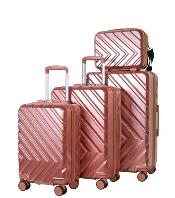 Большой чемодан с расширением Impreza Волна бирюзового цвета