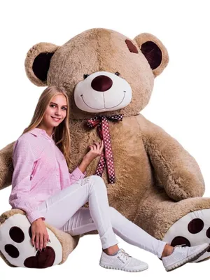 Купить Большой плюшевый медведь 240 см (кремовый) в интернет-магазине  MEDVEDI.BIZ по цене: 8 490 руб. с доставкой по Москве или России!
