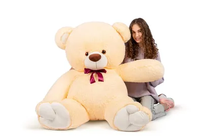 Большой Плюшевый медведь 180 см Бежевый Мягкая игрушка Самый огромный плюшевый  мишка (ID#1453970212), цена: 1458 ₴, купить на Prom.ua