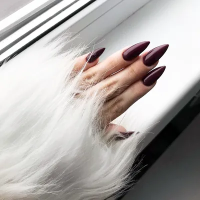 бордовый маникюр | Subtle nails, Red shellac nails, Chic nails