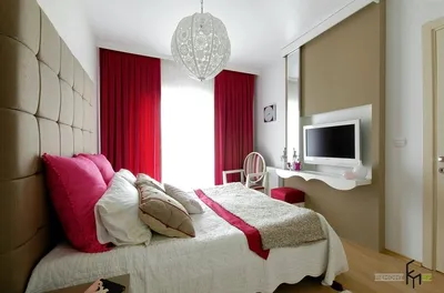 Яркий и красочный интерьер комнат с красными шторами на фото | Мятные  спальни, Идеи домашнего декора, Дизайн спален