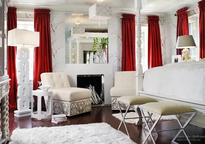 Красные бордовые готовые шторы для гостиной и спальни James | современный  дизайн | качественная ткань | купить в интернет-магазине Jolly Decor